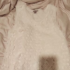 Roz & Ali Cream Sleeveless Top